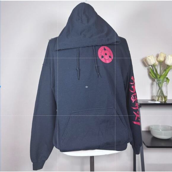 Sasuke Uchiha Naruto Shippuden Pullover Hoodie Sweatshirt Adult Men’s Size L - Picture 1 of 9
